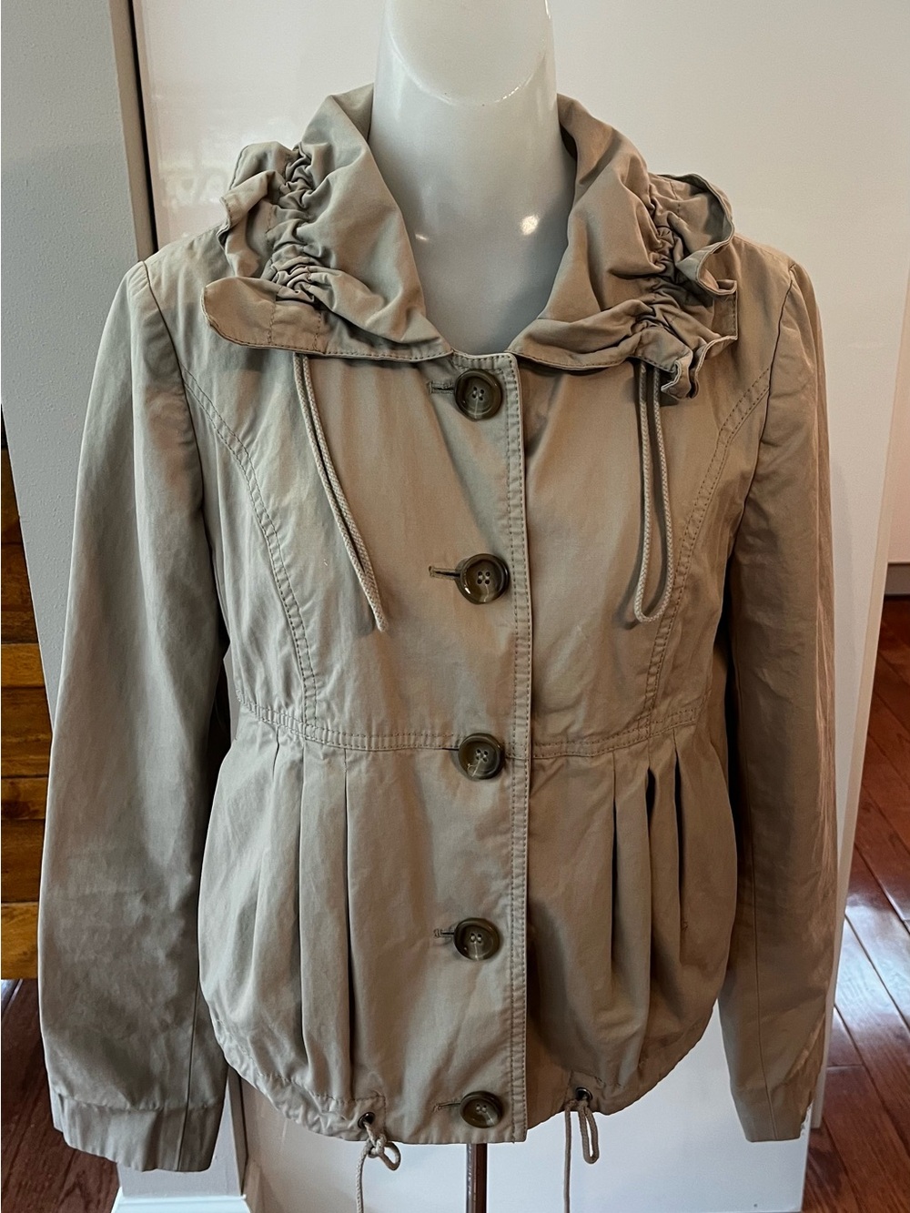Ann Taylor LOFT khaki utility jacket size XS